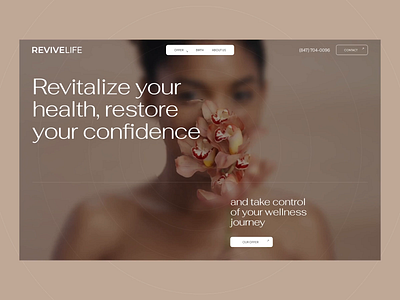 ReviveLife v2 beauty clinic design figma medic portfolio product ui ux webdesign