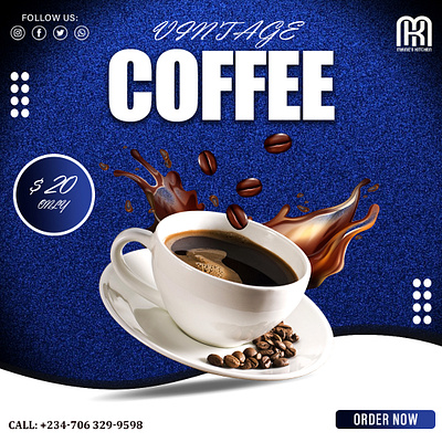 Vintage Coffee adobe photoshop design graphic design poster social media post