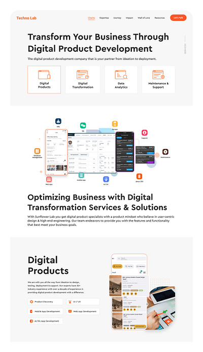 Company Service Page company it ui web design website
