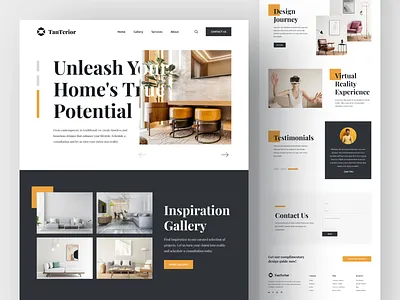 Interior Design Website design inspiration dribbble figma homedecor innovative design interior interior agency interior design website interior firm shop store ui uiux user experience user interface ux web design web element website
