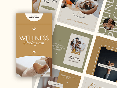 Wellness / Holistic Instagram Post Template - Canva Template canva design graphic design holistic instagram template wellness