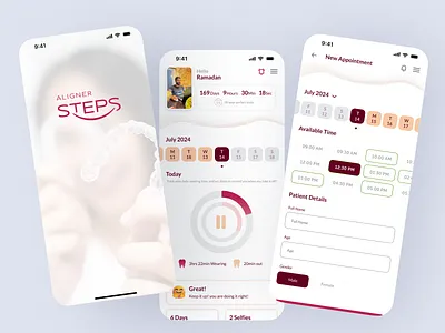 Aligner Steps mobile app app design design mobile app mobile app design reservation ui ux
