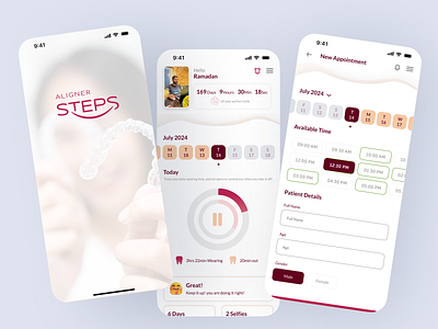 Aligner Steps mobile app app design design mobile app mobile app design reservation ui ux