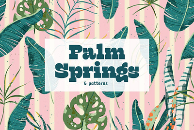 Palm Springs Patterns branding design graphic design illustration pattern seamless pattern tropical