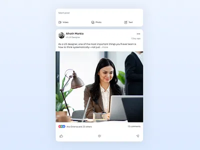New post design on feed add new post design design feed dribbble feed illustration linkedin minimal minimal post design new feed new post new post design post post design ui ui design ui ux ui ux design ux