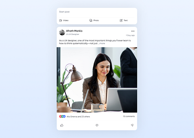 New post design on feed add new post design design feed dribbble feed illustration linkedin minimal minimal post design new feed new post new post design post post design ui ui design ui ux ui ux design ux