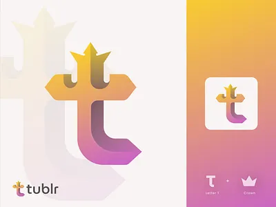 Letter T, Crown logo app icon app logo brand identity brand identiy branding creative logo crown gradient letter logo letter t logo logo design logo designer logodesign logos modern logo symbol top logo design unique logo visual identity
