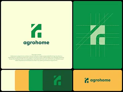 AgroHome Branding agriculture agro branding concept designer farm farming fresh home house idea logo logomark logotype minimal modern natural nature symbol