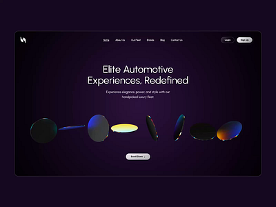 Luxury Auto Website - Hero Animation 3d animation 3d website 3d website design animated ui animation hero animation homepage animation homepage design landing landing animation landing page design ui ui design user interface web design website design