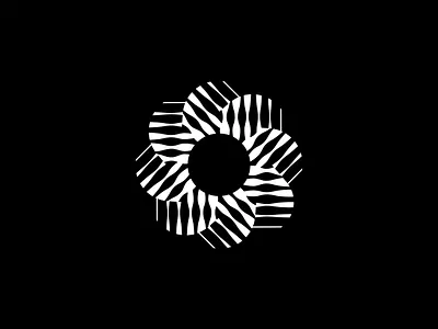 Octaflower floral flower geometry graphic design logo mark octagon organic symbol