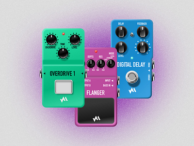 Colorful Graphic Design for Guitar Mobile App | Masterly app design colorful design creative tool design digital pedals graphic design illustration illustration design mobile app mobile design mobile interface music app music creation pedals design ui uiux uiux design user friendly ux ux design