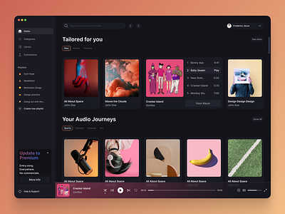 Music Player App art color dark design glass gradient interface music music player player spotify ui