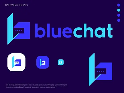 BlueChat B letter logo design b letter logo brand identity brand identity designer branding chat logo design icon illustration logo logo design logo designer logos logotype message logo o p q r s t u v w x y z print symbol typography vector visual identity