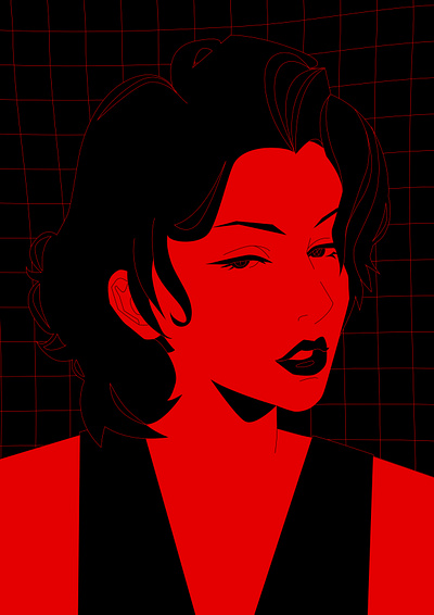Date Night abstract bold character character design composition date night design girl girl illustration illustration laconic lines minimal portrait portrait illustration poster sexy