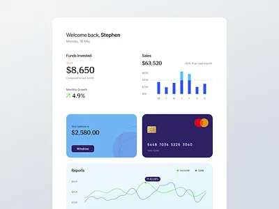 Sales Report Widgets branding cards chart creative dashboard graph income product report saas sales software statistics ui uiux ux ux strategy web widgets