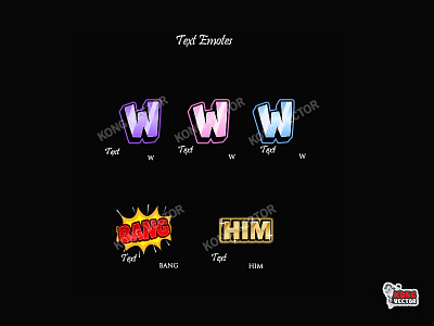 Text Twitch Emotes cartoon design emoji emote emotes illustration twitch twitchemote twitchemotes