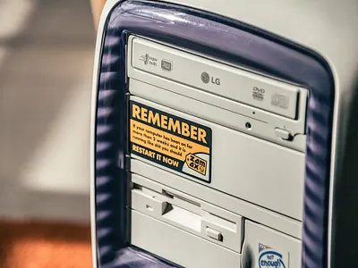 Remember Remember 2000 computer mac remember restart retro sticker store vintage windows y2k