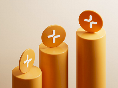3D Animation Loop 3d ae aftereffects animation blender branding c4d crypto design glow illustration light motion orange render token ui visual vividmotion web