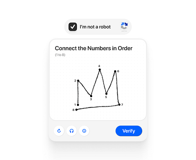 i’m not a robot / connect the numbers in order / reCAPTCHA
