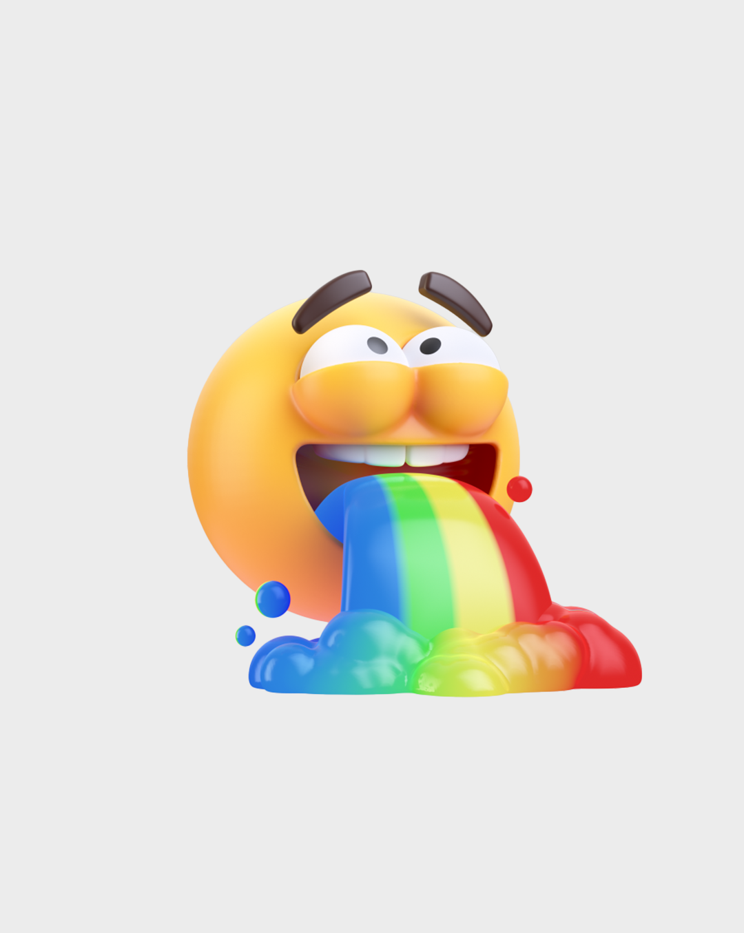 Rainbow 3d branding cgi character design emoji foreal illustration logo