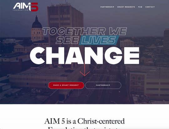 AIM 5 Foundation Web Design foundation website non profit website small business website example web design website website design