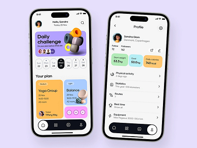 Physical Fitness App Design app app design design figma fitness fitness app illustration ui ux