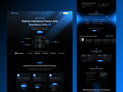 AI Product Landing Page Design ai ai landing page app branding design figma logo product ui ux