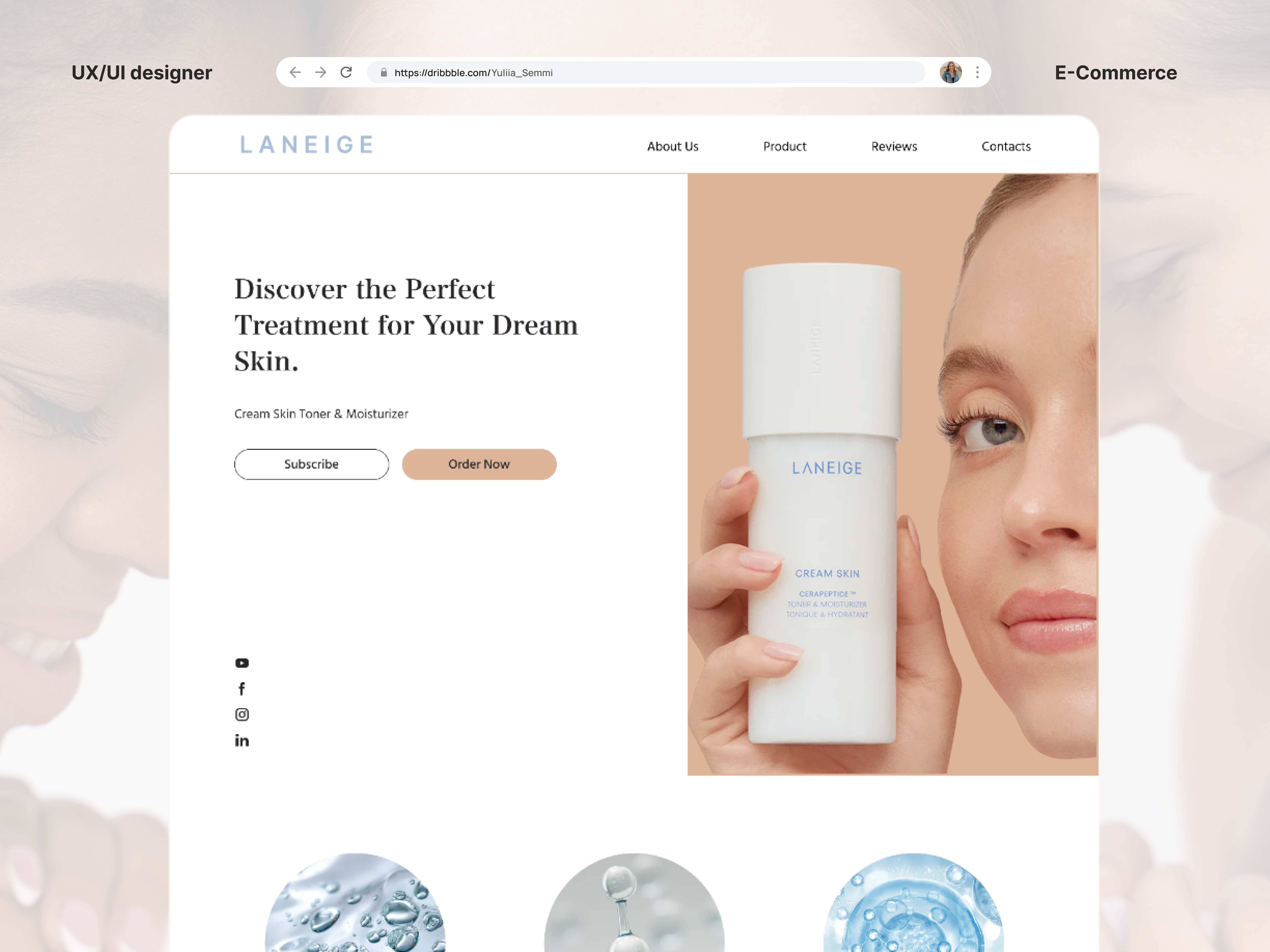 Hero black call to action clean ui conversion optimization cosmetics e commerce design showcase e commerce ui interactive design landing page minimal design mobile design mobile ui modern ui product presentation responsive design ui design user experience ux design visual design web app design web design