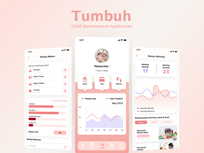 Child Development App - Tumbuh child app child development mobile design ui