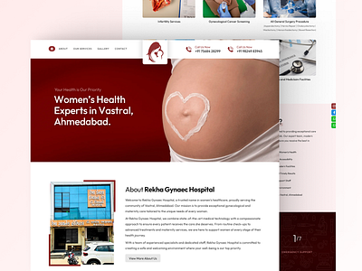 Healthcare/Hospital Website Design app appdesign branding design figmadesign healthcare hospital landing page ui ux website womens care