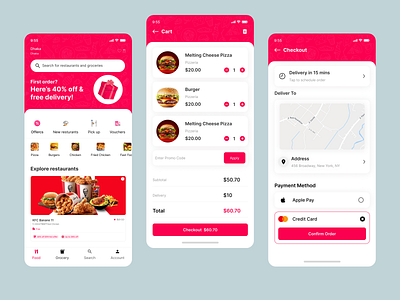 Food Delivery App UI/UX application food food app food app ui food delivery app food marketplace food ordering foodie mobile app restaurant ui