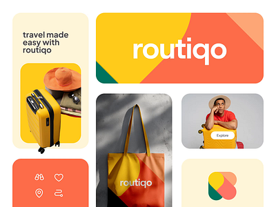 Visual Identity For Routiqo airplane animation app icon booking app branding connection ecommerce logo logo designer logodesign modern logo planning routing t logo tour tourism logo travel agency travel logo travel planner visual identity