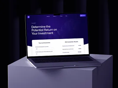 ROI Calculator – Exploration 2 calculator form landing page roi roi calculator saas saas website ui ui design web design website