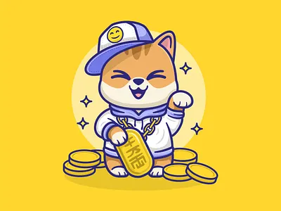 Lucky Cat Cute Illustration cat cute design flat graphic design illustration kawaii logo lucky cat vector