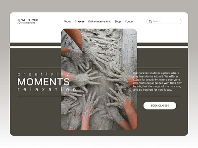 Ceramic Studio Web Design design ui
