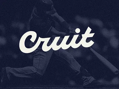 Cruit_baseball app _ logotype baseball branding calligraphy clean custom flow handmade iconic identity lettering logo modern original script sport type unique wordmark