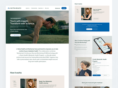 Marketing page: l-Nutra Health graphic design health healthcare landingpage marketingpage nutrition website