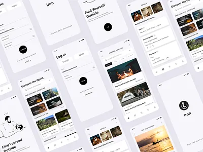 Camping Mobile App UX/UI Case Study Design figma app design apps branding camping app camping app design camping app ui design design figma graphic design istie iftear landing page logo motion graphics travel app travel app design travel app uiux ui uiux user interface design website