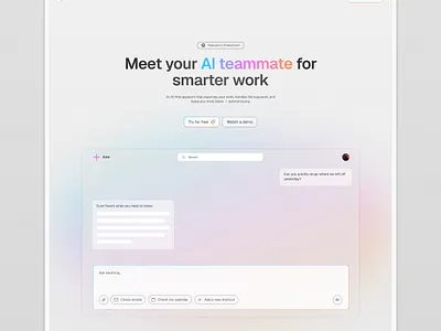 Hero Section [Looma] landing page landing page design saas saas startup startup landing page ui web design