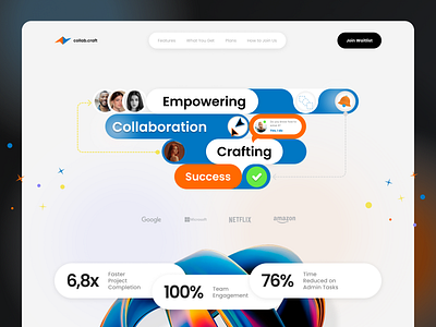 Modern Landing Page for Team Synergy Startup app branding design figma heroui homepage illustration landingpage saas ui uiux design ux webdesign
