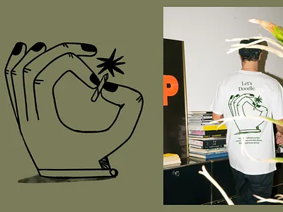 Let's Doodle colors design doodle editorial hand illustration tshirt vector