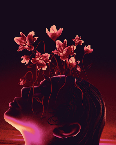 Beautiful People conceptual digital painting fantasy graphic design illustration music mystery plants portrait sci fi woman