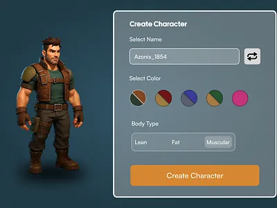Daily UI - 033 Customize Product character customization daily 100 challenge daily ui design figma game illustration ui ux