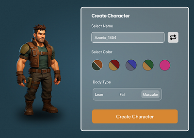 Daily UI - 033 Customize Product character customization daily 100 challenge daily ui design figma game illustration ui ux