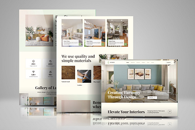 Interior Design UI Website decor design home interior landing page ui ux
