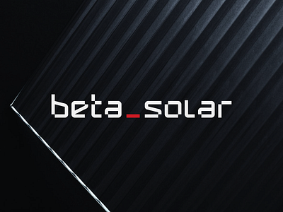 Beta Solar - Logo concept branding brutal clean dark idenity logo logotype modern red technology ui
