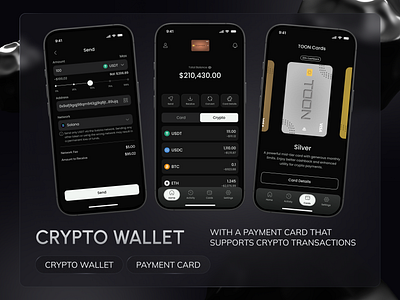 Crypto Wallet App animation app development blockchain crypto crypto wallet app design logo mobile design ui ux wallet