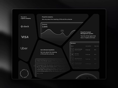 Zaha x Bento grid with Framer bento dark framer landing website