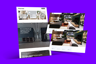 Decoro Interior Website UI Design construction interior design landing page residential ui ux
