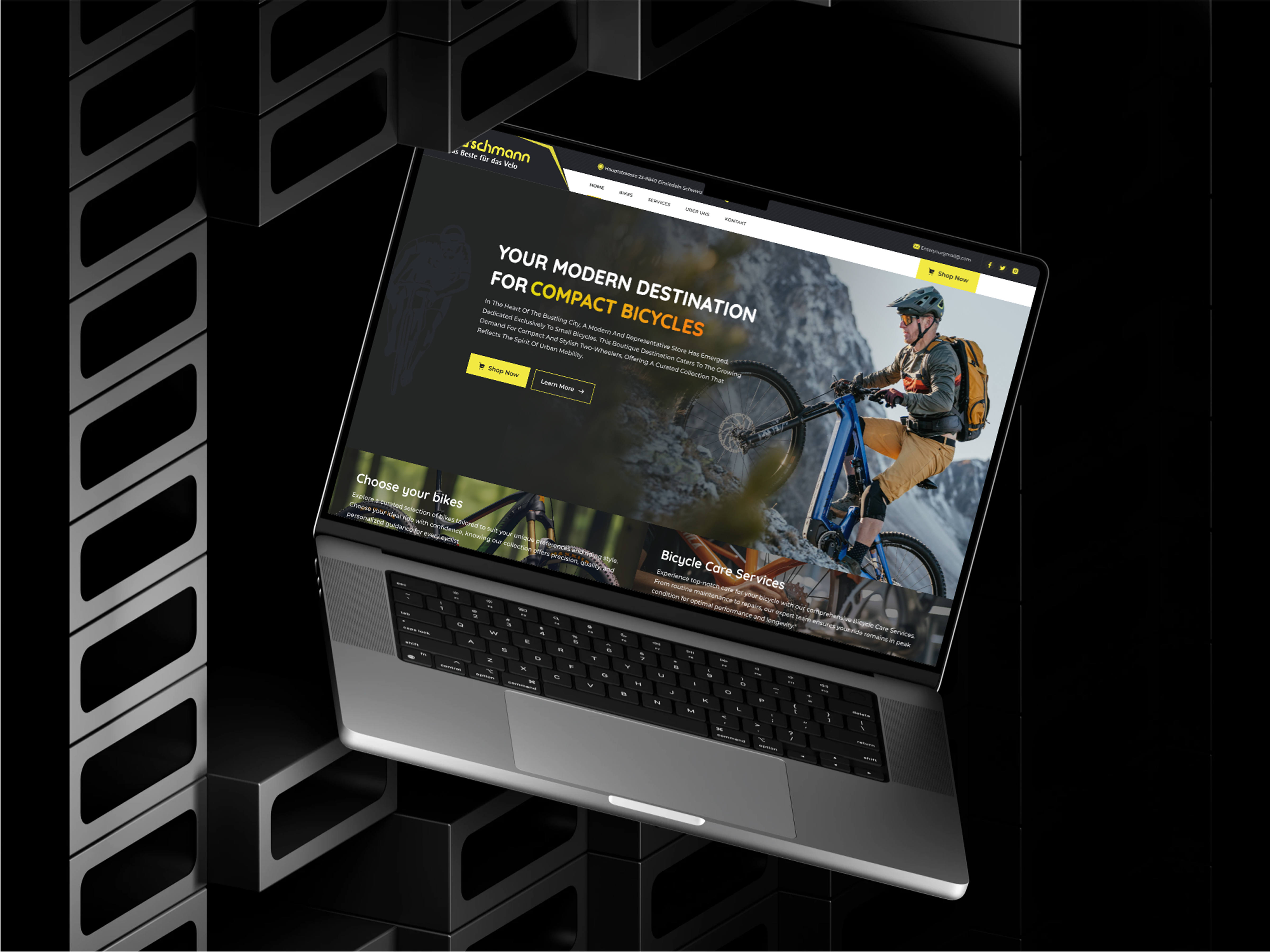 Kretschmann - Compact Bicycles E-commerce UI Design bucycle creative cycling digital ecommerce graphic design inspiration interface kaesui modern motion graphics responsive saas shop tech ui uiux usa ux webdesign